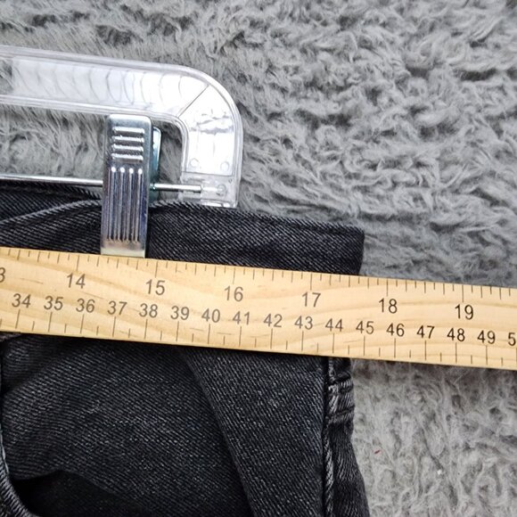 Levis Jeans Womenx 32 Black Cotton High Rise Low Pro Straight - Picture 5 of 12